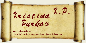 Kristina Purkov vizit kartica